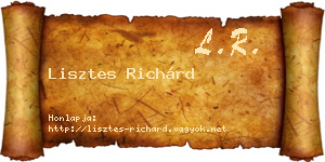 Lisztes Richárd névjegykártya